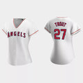 Custom #27 White LAA Baseball Shirt Top