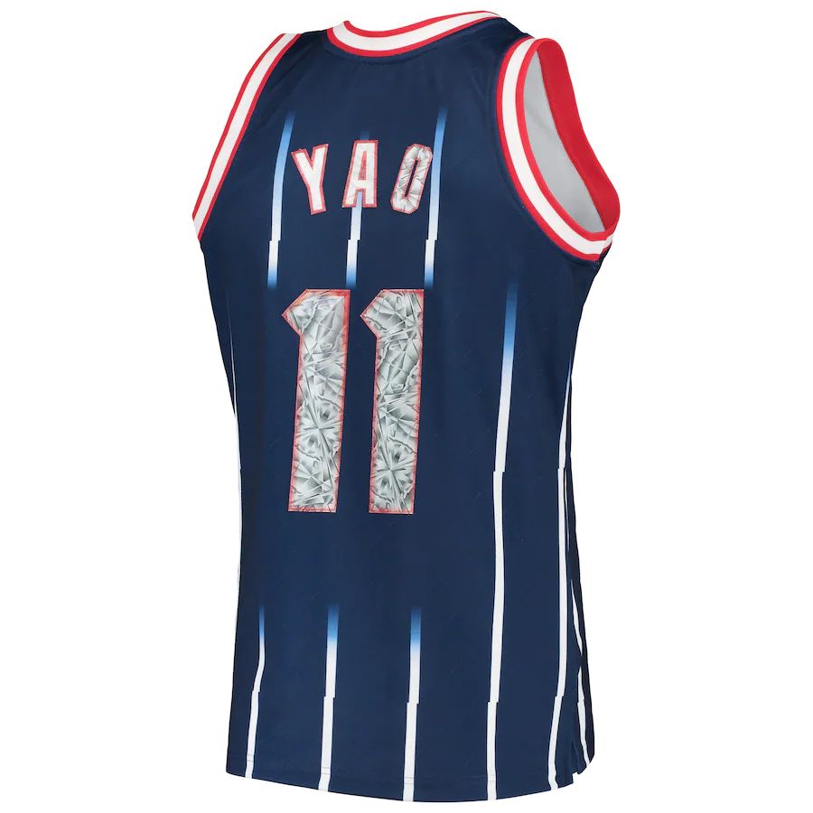Custom #11 Navy 1996 HOU Basketball Shirt Top