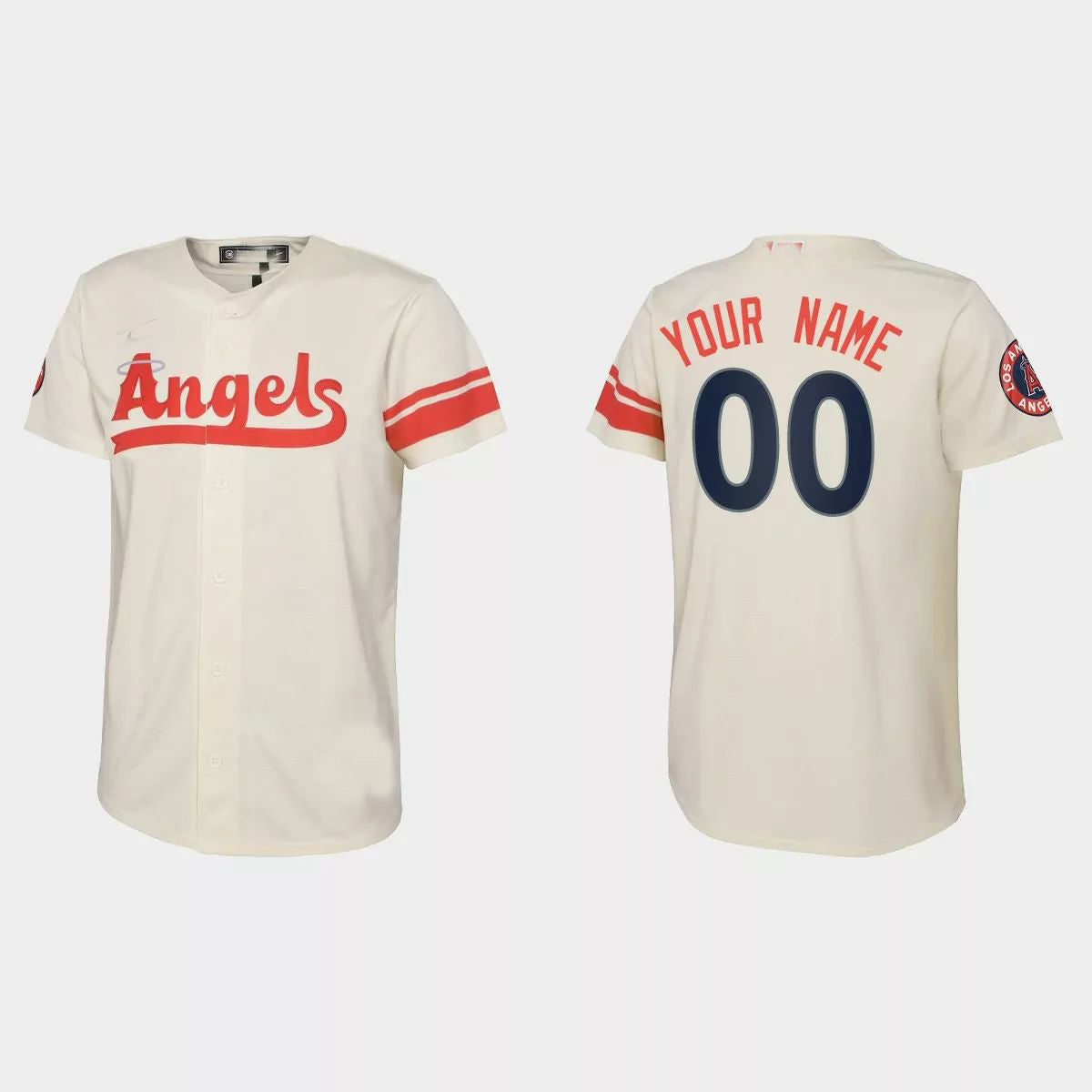 Custom Cream 2022 City Connect LAA Baseball Shirt Top