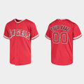 Custom Red LAA Baseball Shirt Top
