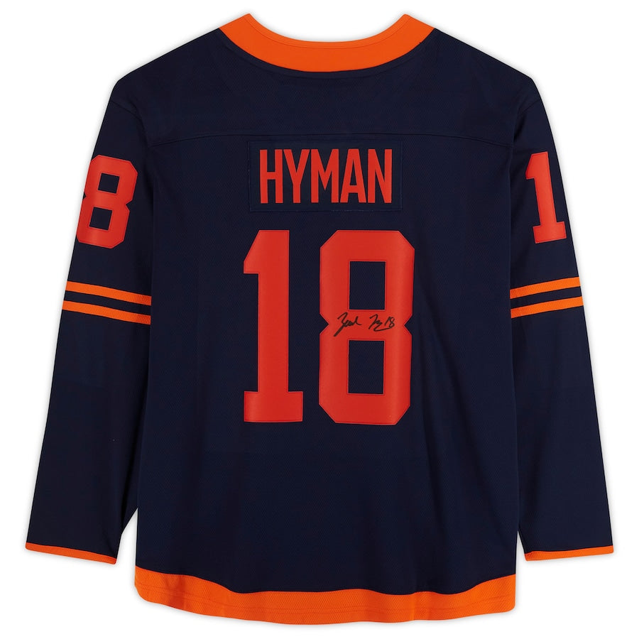 Custom #18 Navy EDM Hockey Shirt Top