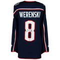 Custom #8 Blue CBJ Hockey Shirt Top