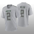 Custom #2 Gray NYJ Football Shirt Top
