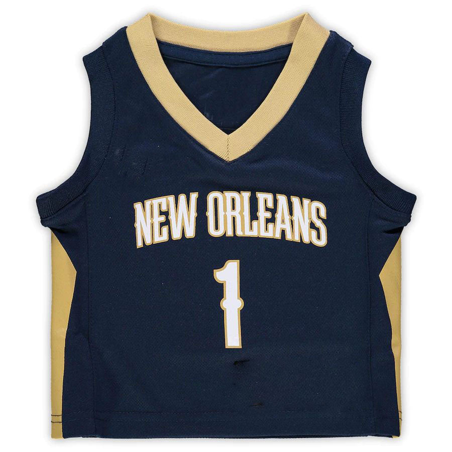 Custom #1 Navy NOP Basketball Shirt Top