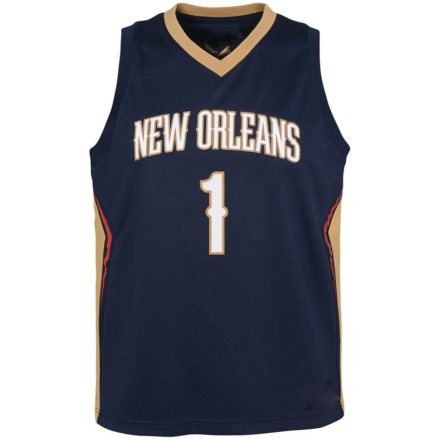 Custom #1 Navy NOP Basketball Shirt Top