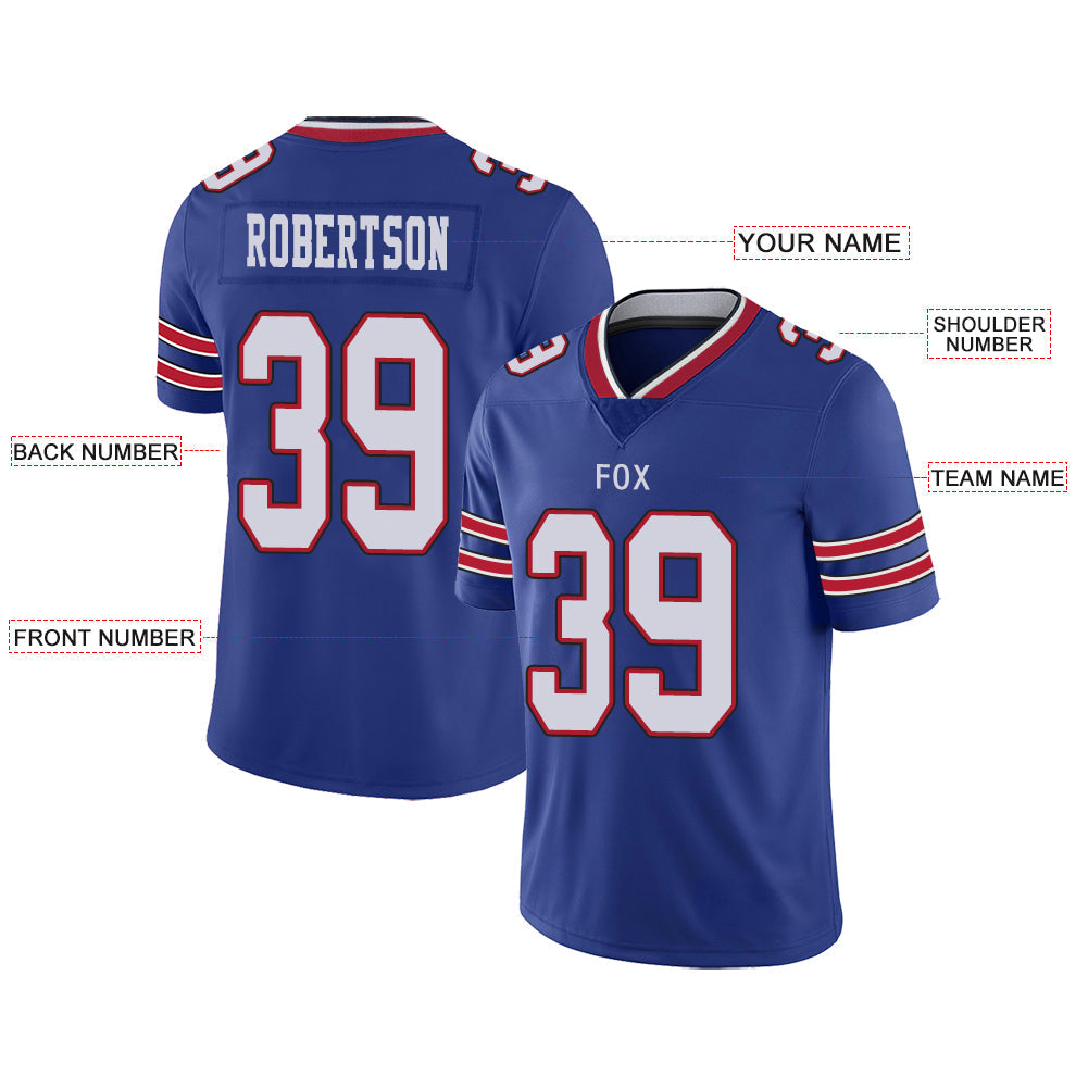 Custom Blue BUF Football Shirt Top