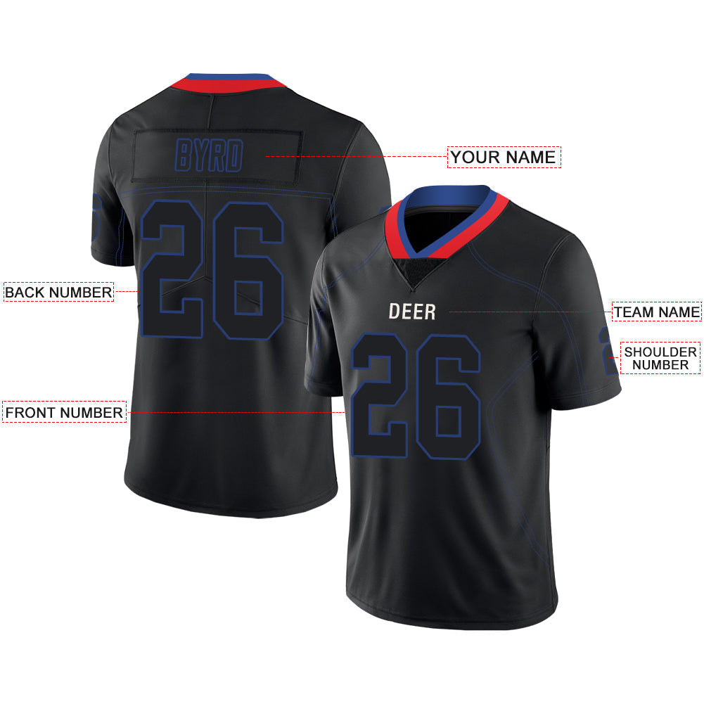 Custom Black BUF Football Shirt Top