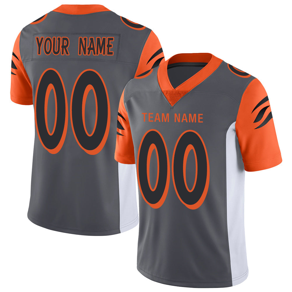 Custom Grey Football Shirt Top