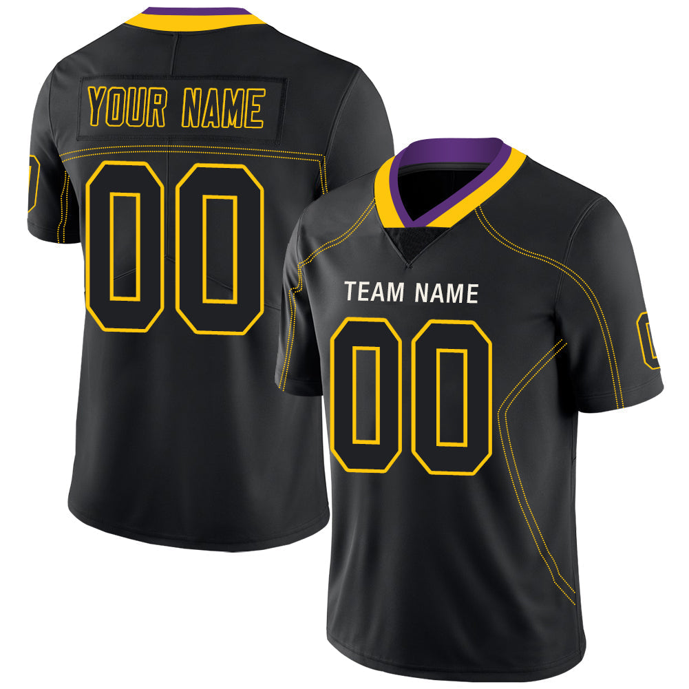 Custom Black MIN Football Shirt Top