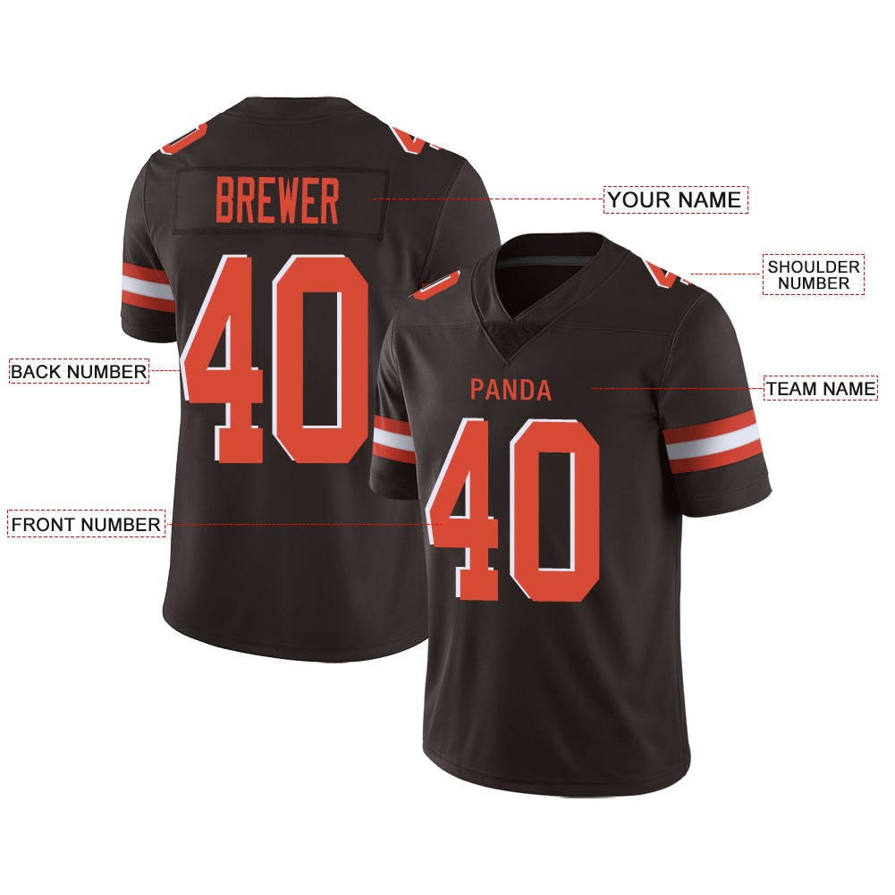 Custom Brown Football Shirt Top