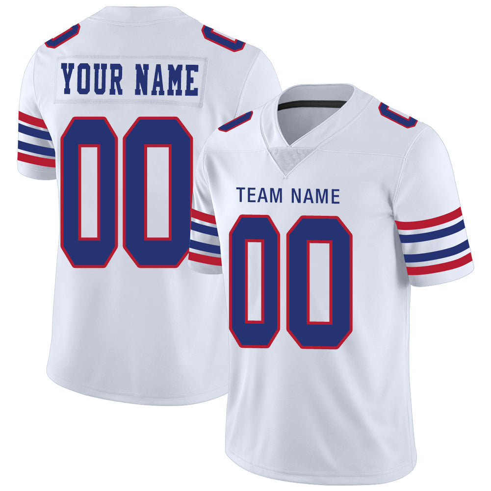 Custom White BUF Football Shirt Top