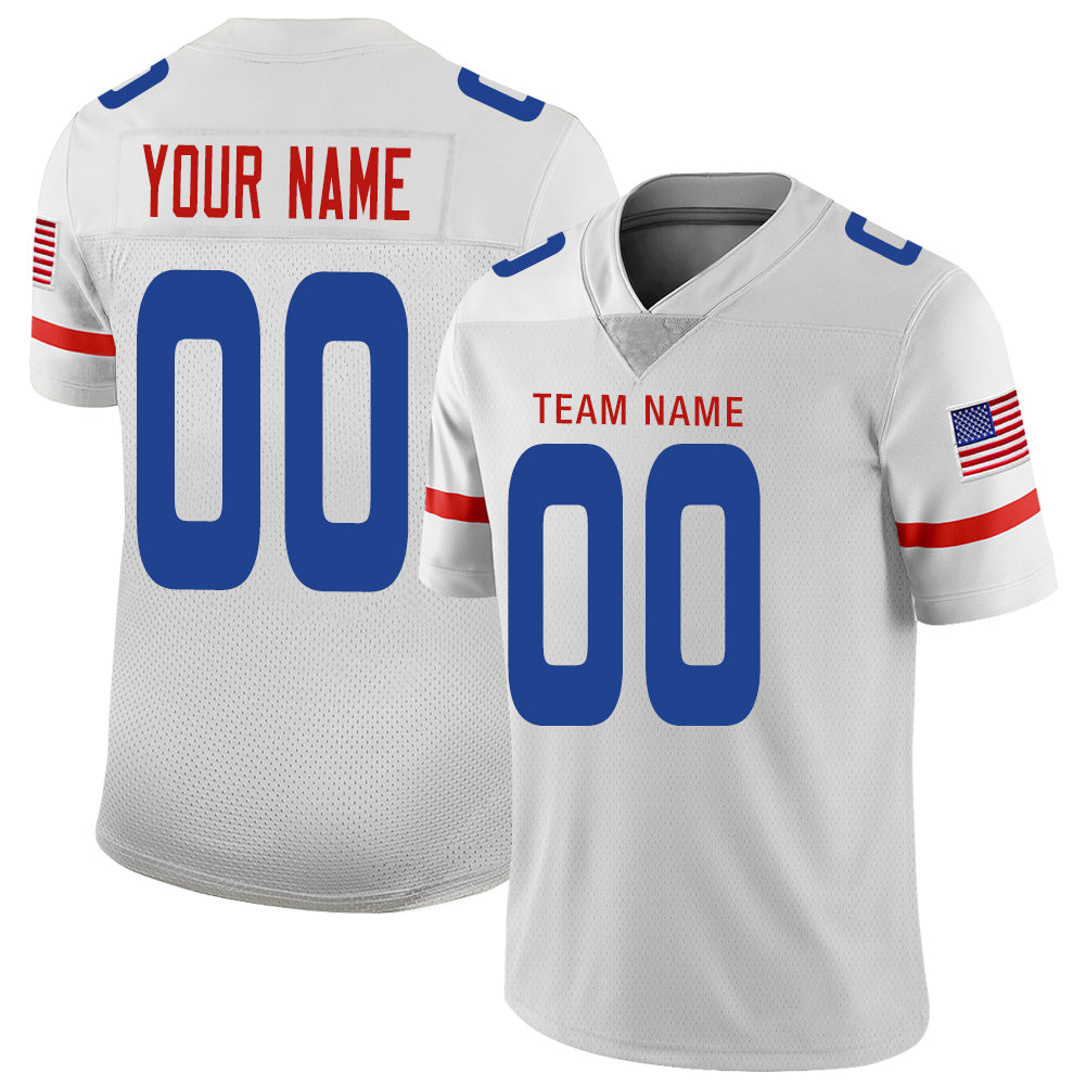 Custom White HOU Football Shirt Top