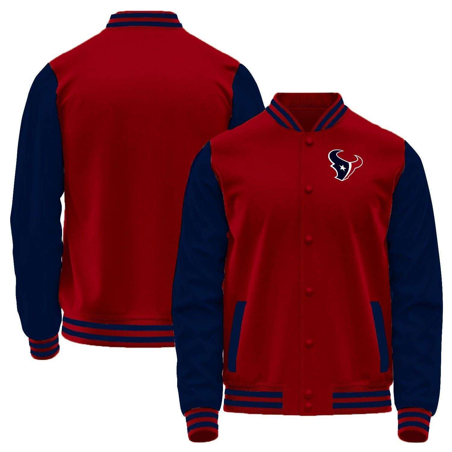 Custom Red HOU Football Shirt Top