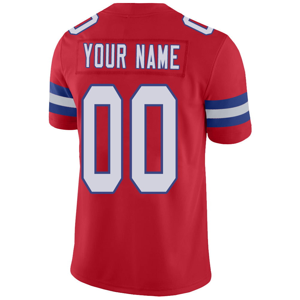 Custom Red NE Football Shirt Top
