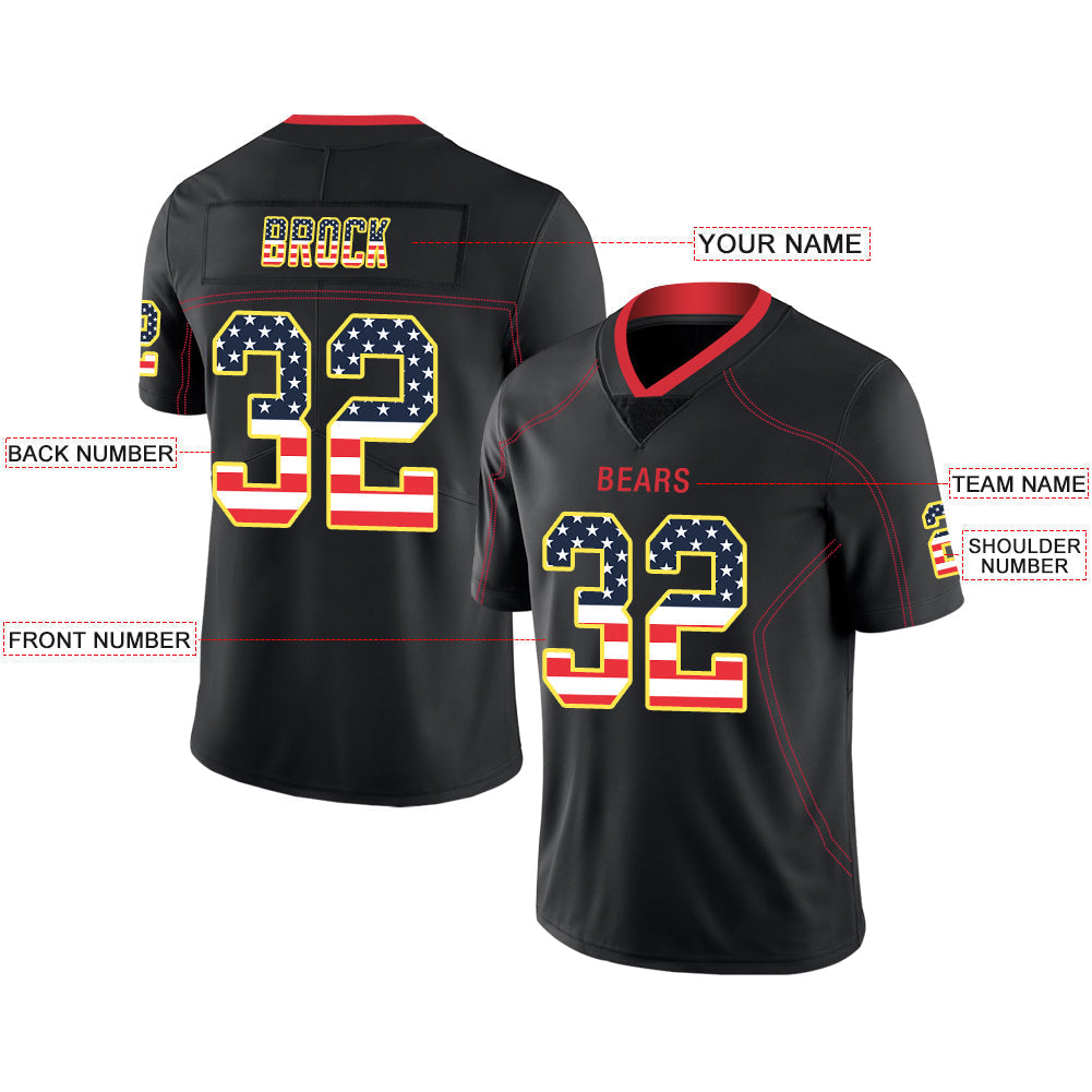 Custom Black KC Football Shirt Top