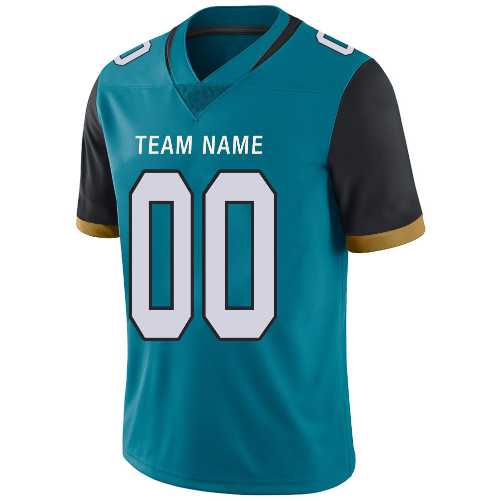 Custom Teal JAX Football Shirt Top
