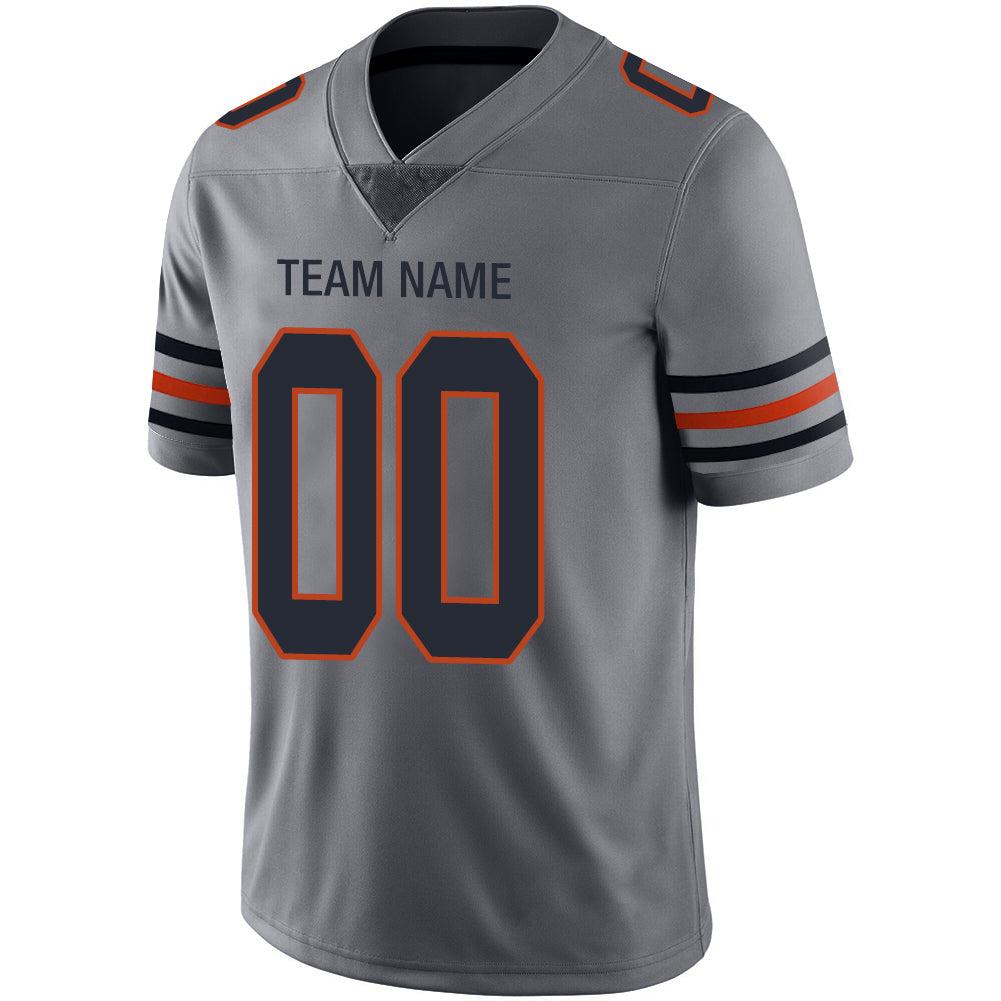 Custom Grey Football Shirt Top