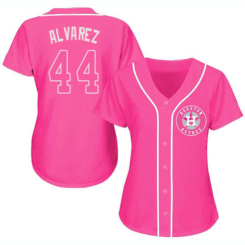 Custom Pink HOU Baseball Shirt Top