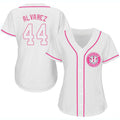 Custom White HOU Baseball Shirt Top