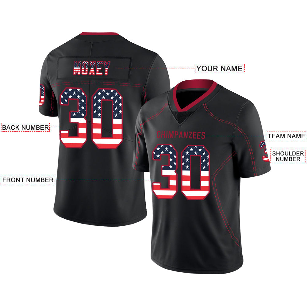 Custom Black Football Shirt Top
