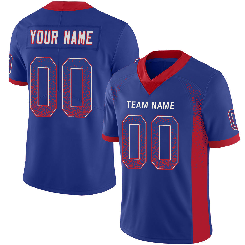 Custom Blue BUF Football Shirt Top