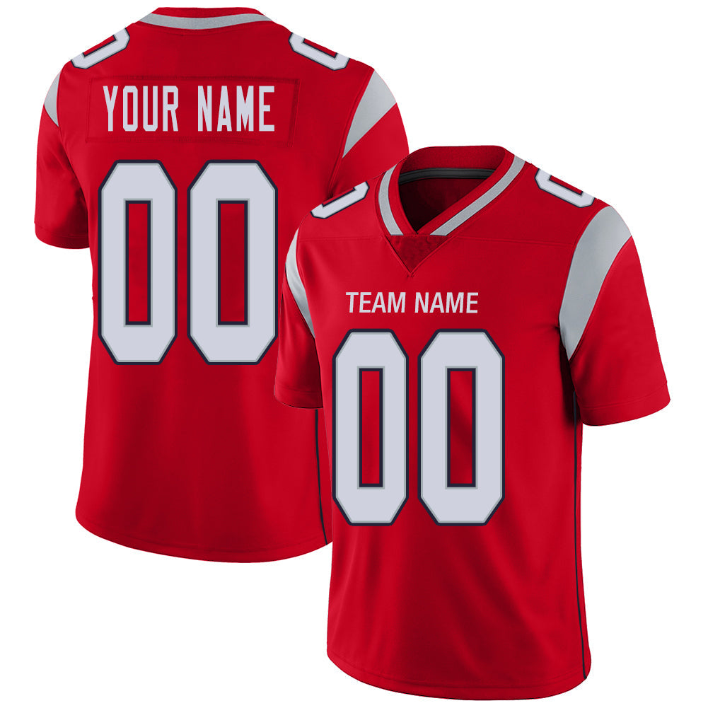 Custom Red NE Football Shirt Top