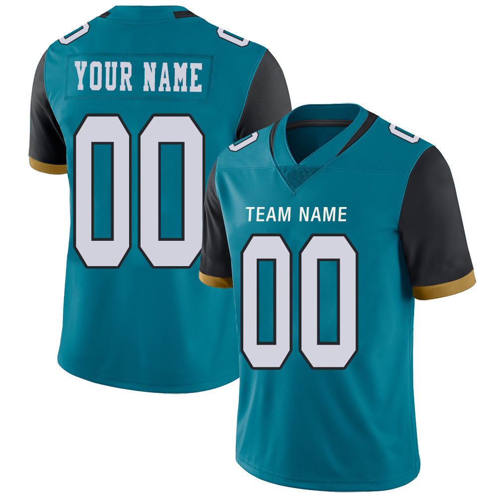 Custom Teal JAX Football Shirt Top
