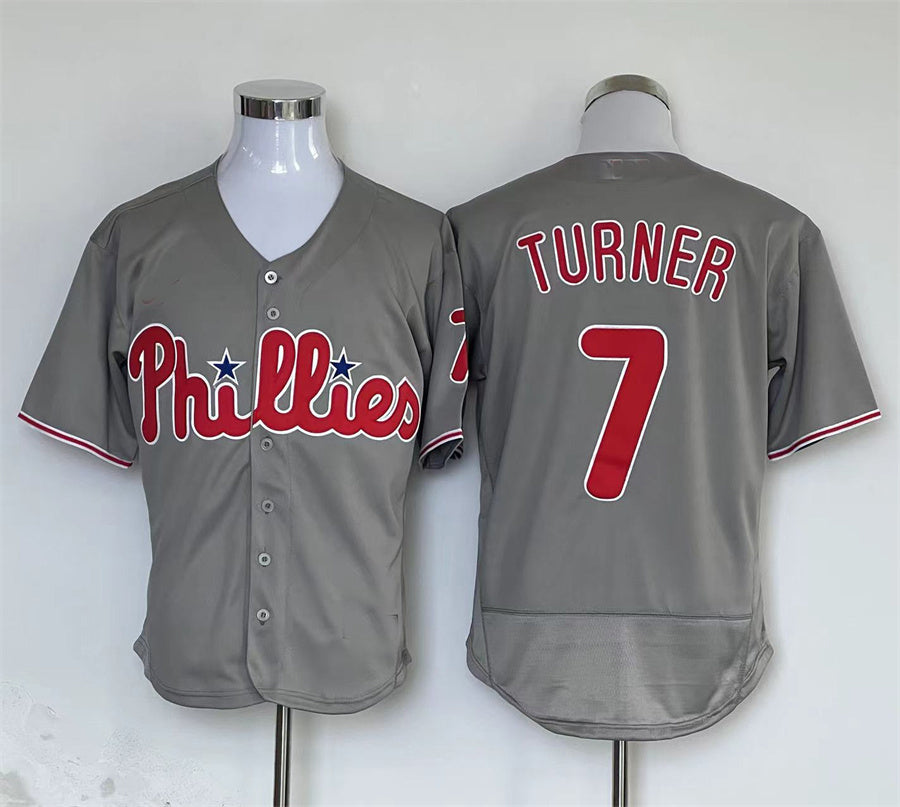 Custom #7 Gray PHI Baseball Shirt Top