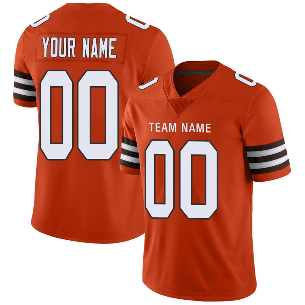 Custom Brown CLE Football Shirt Top