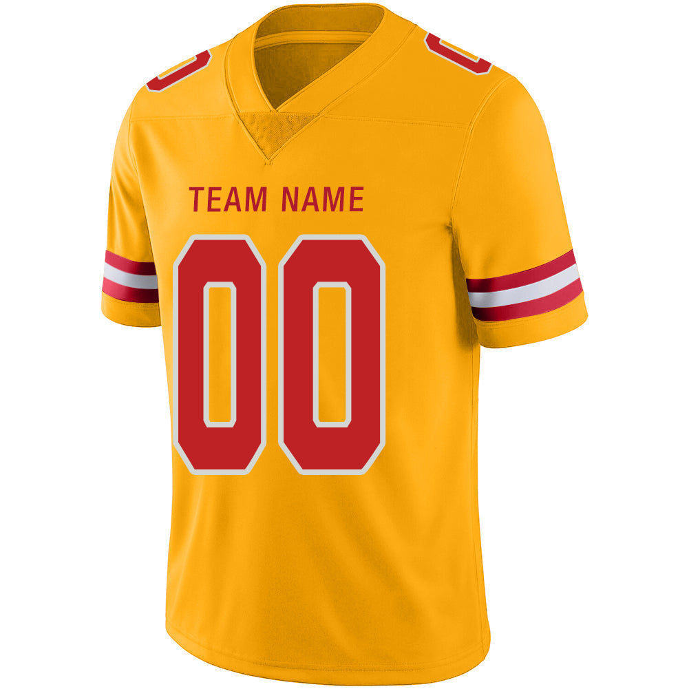 Custom Gold KC Football Shirt Top