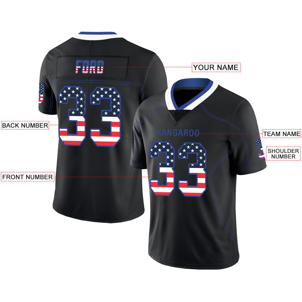 Custom Black IND Football Shirt Top