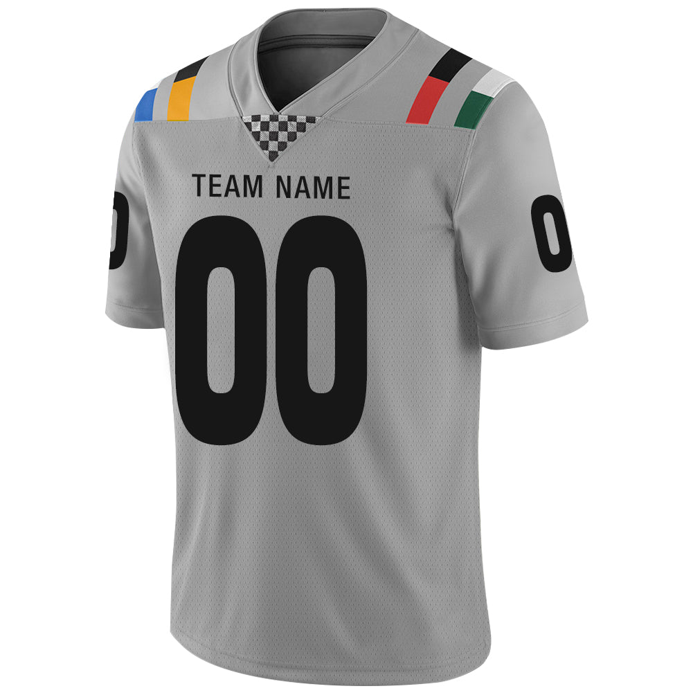 Custom Grey IND Football Shirt Top