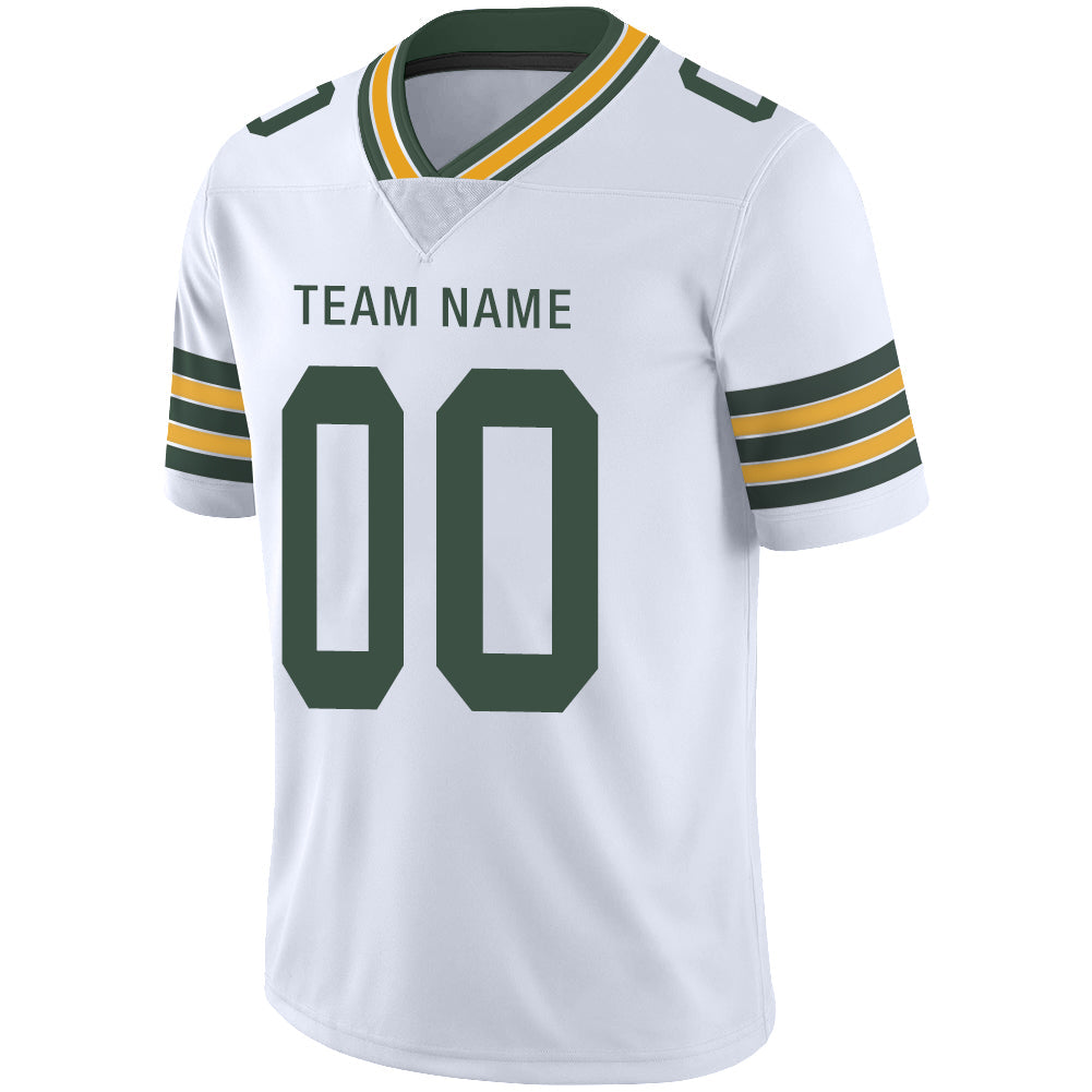 Custom White GB Football Shirt Top