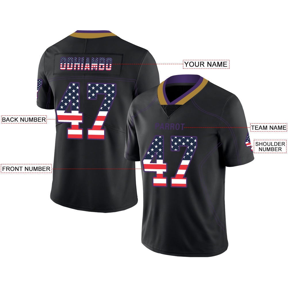 Custom Black BAL Football Shirt Top