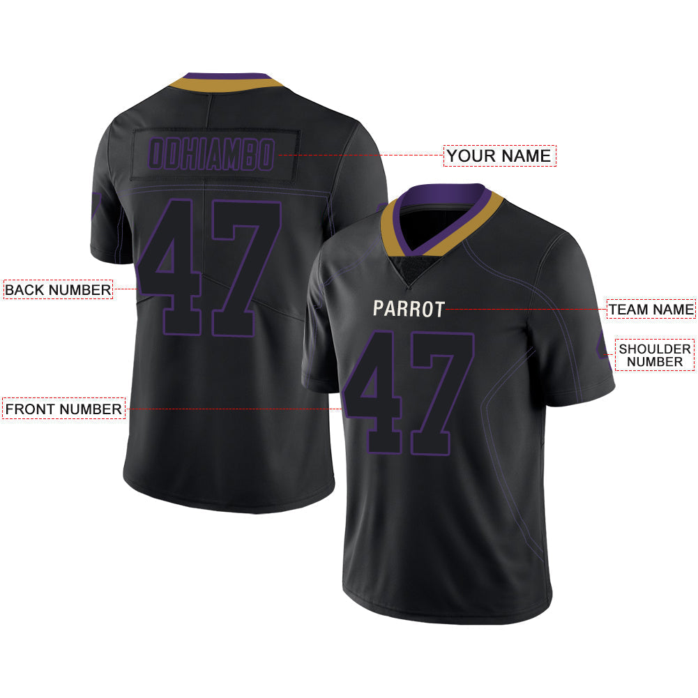 Custom Black BAL Football Shirt Top