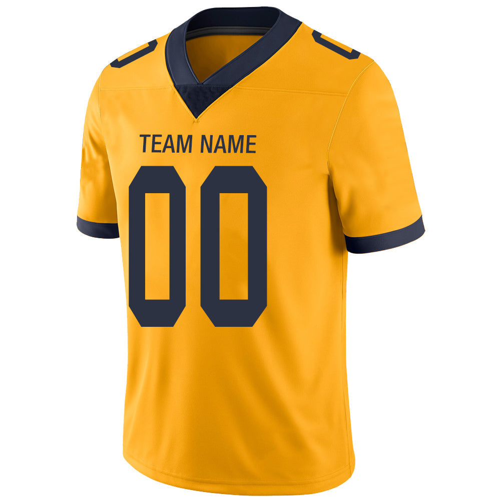 Custom Gold LAC Football Shirt Top