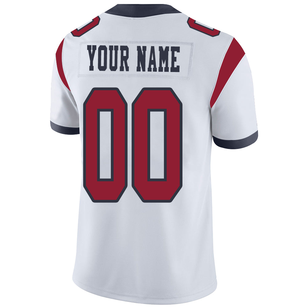 Custom White HOU Football Shirt Top