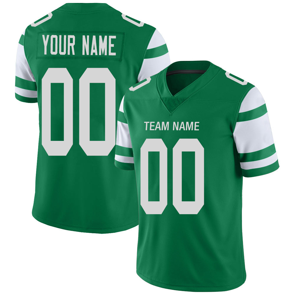 Custom Green NYJ Football Shirt Top