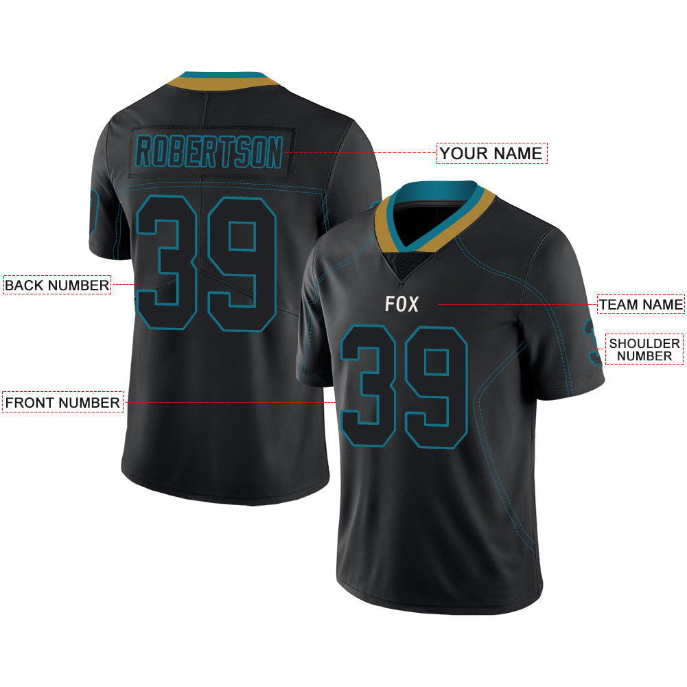 Custom Black JAX Football Shirt Top
