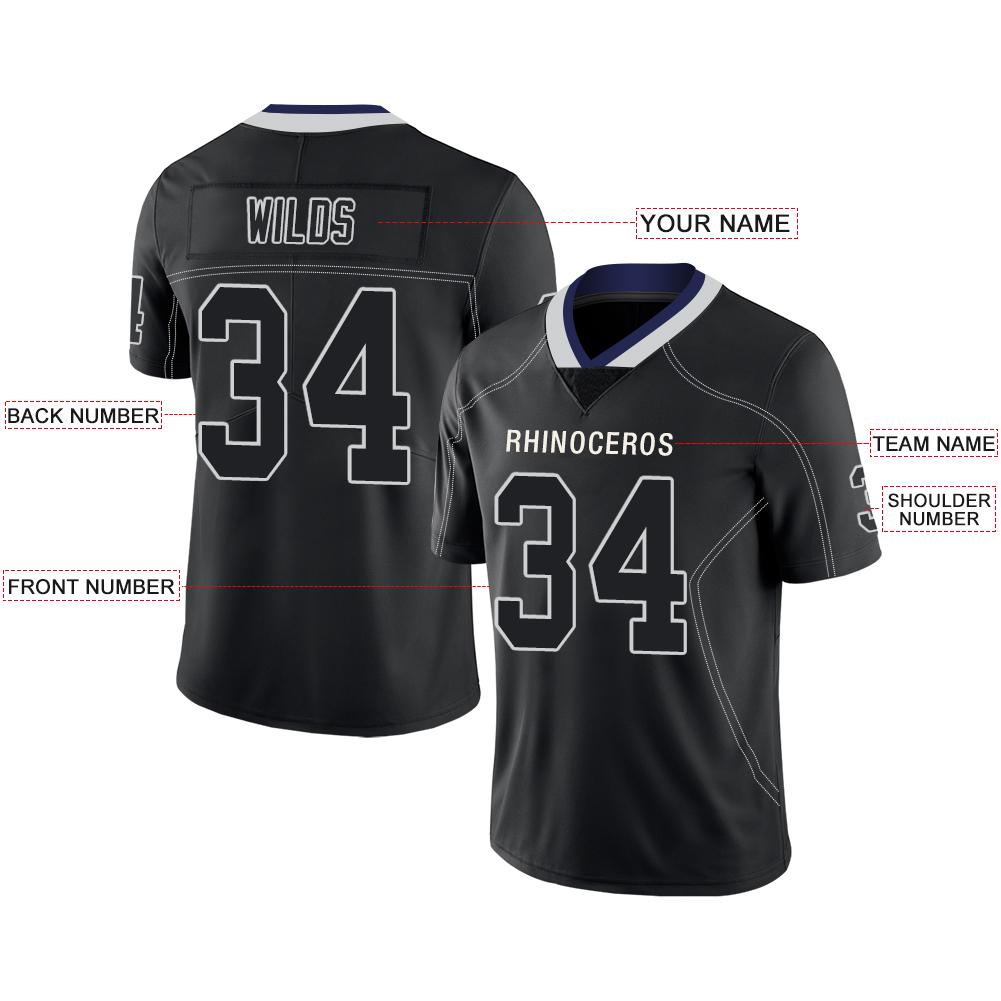 Custom Black DAL Football Shirt Top