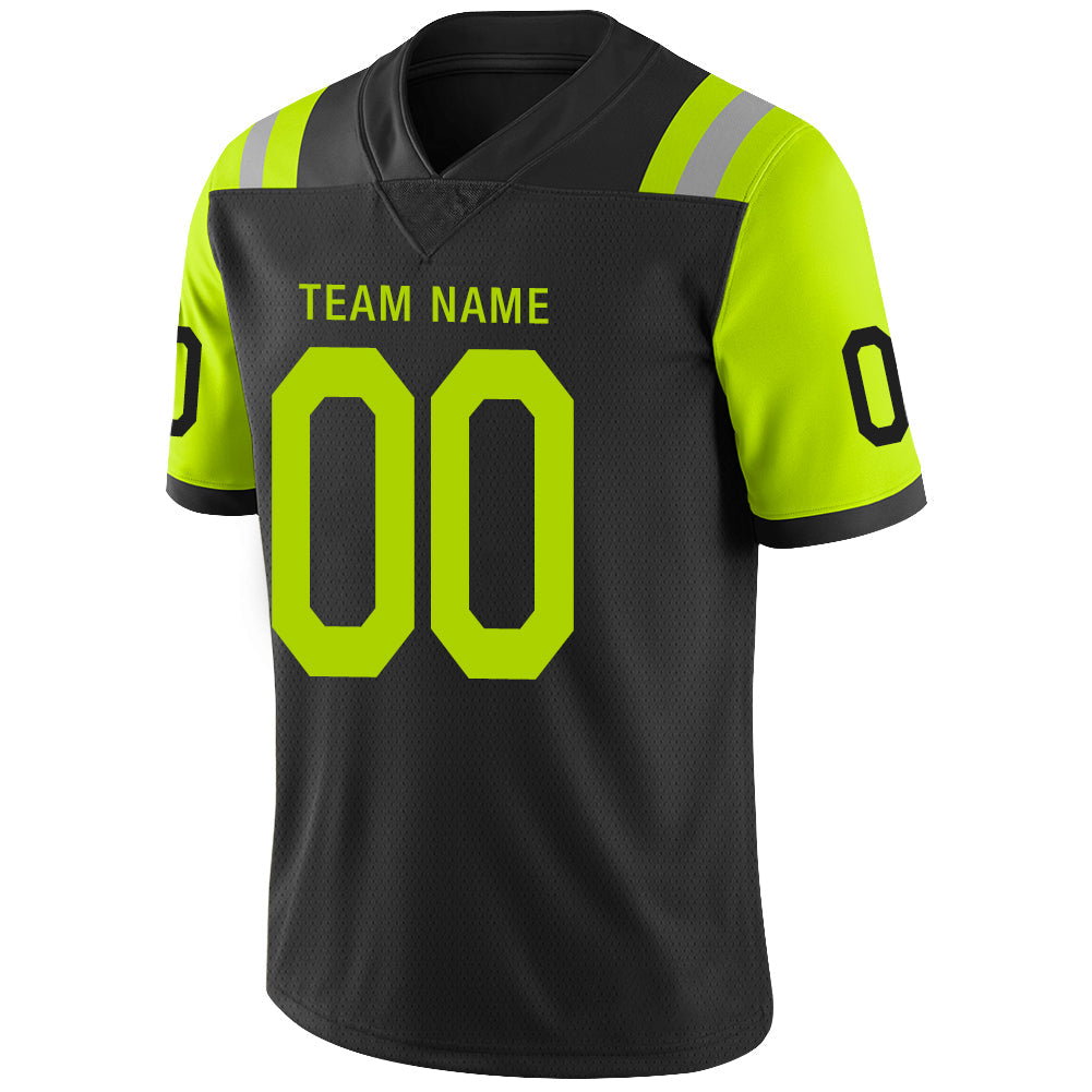 Custom Black NYJ Football Shirt Top