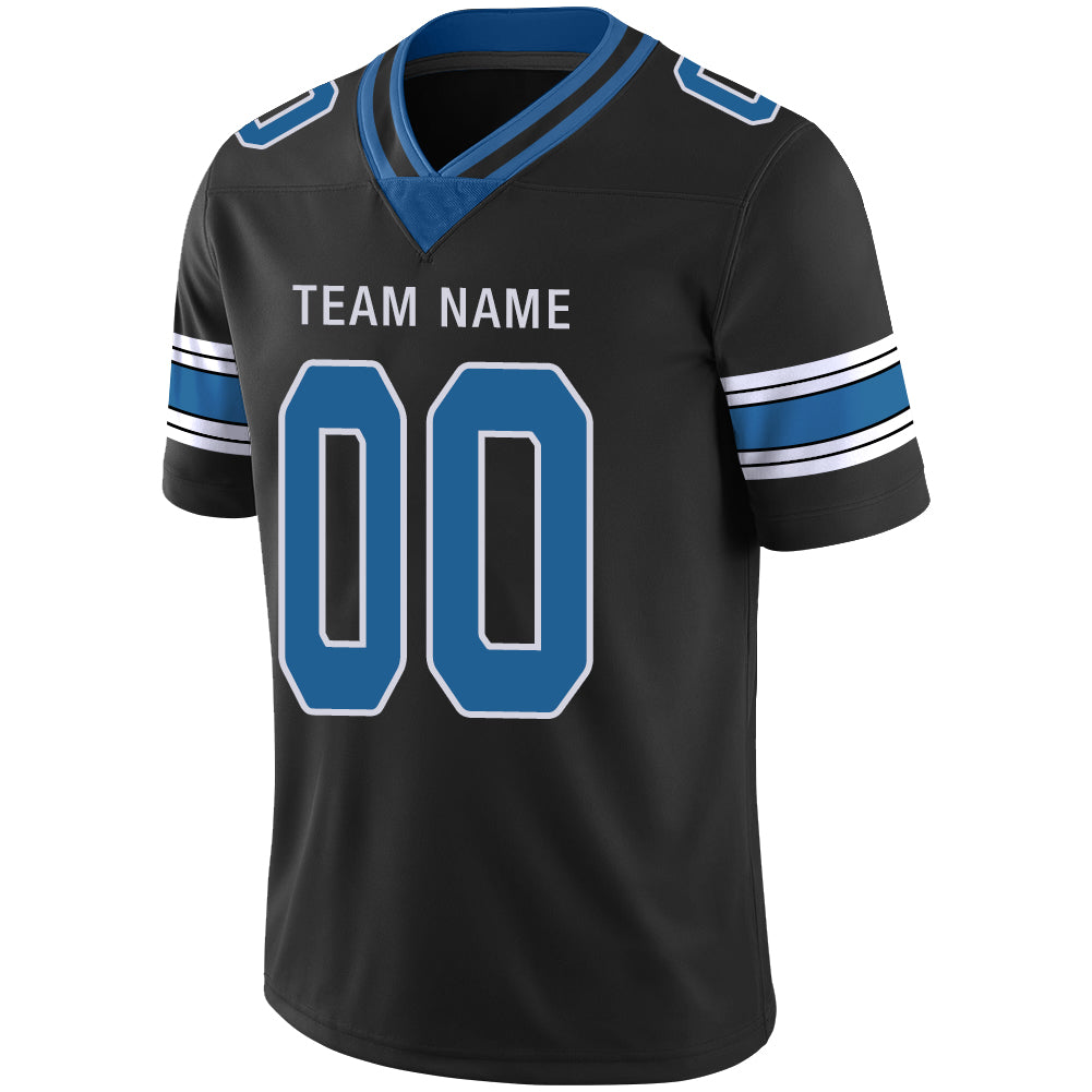 Custom Black DET Football Shirt Top