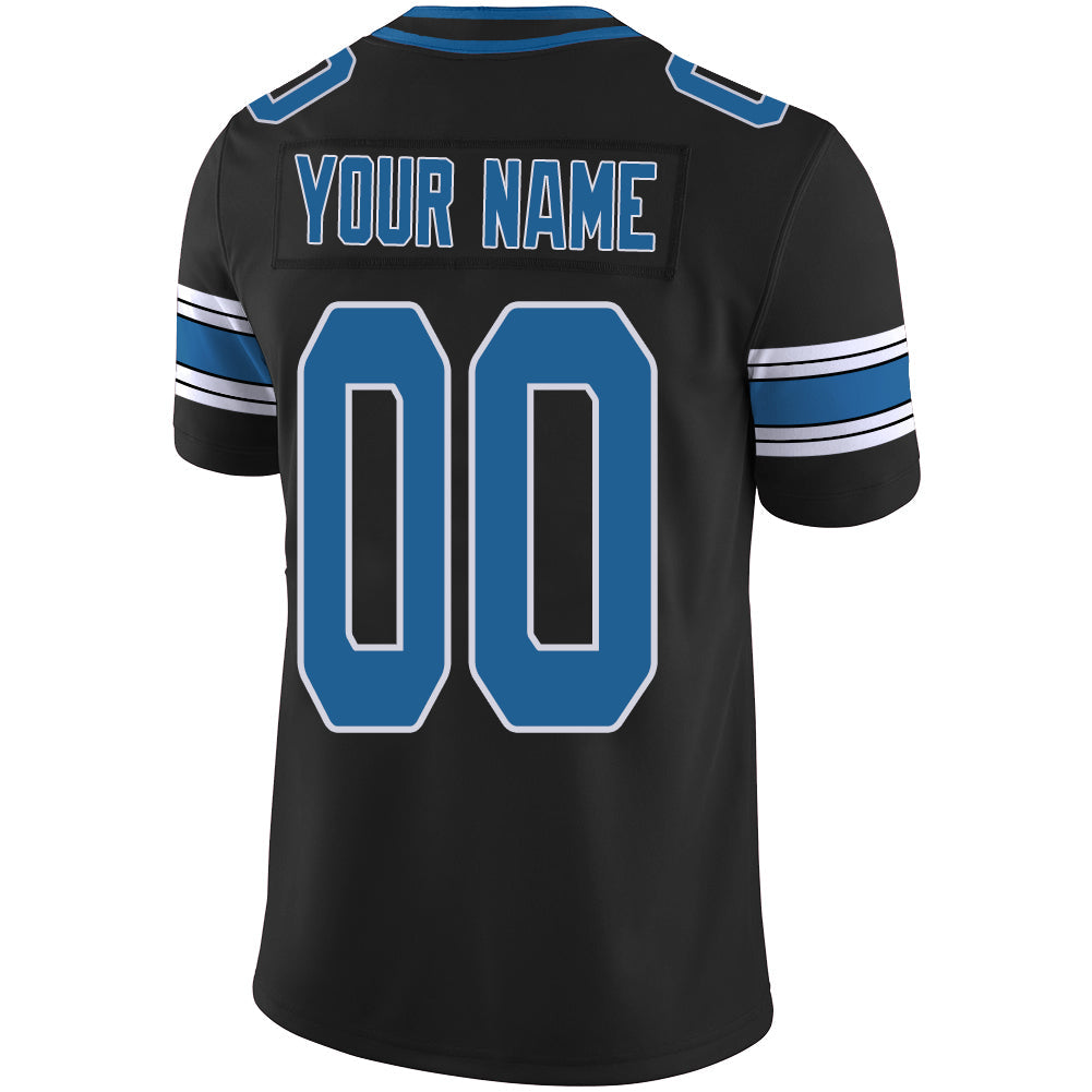 Custom Black DET Football Shirt Top