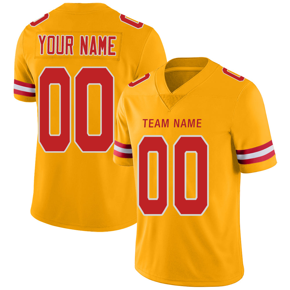 Custom Gold KC Football Shirt Top