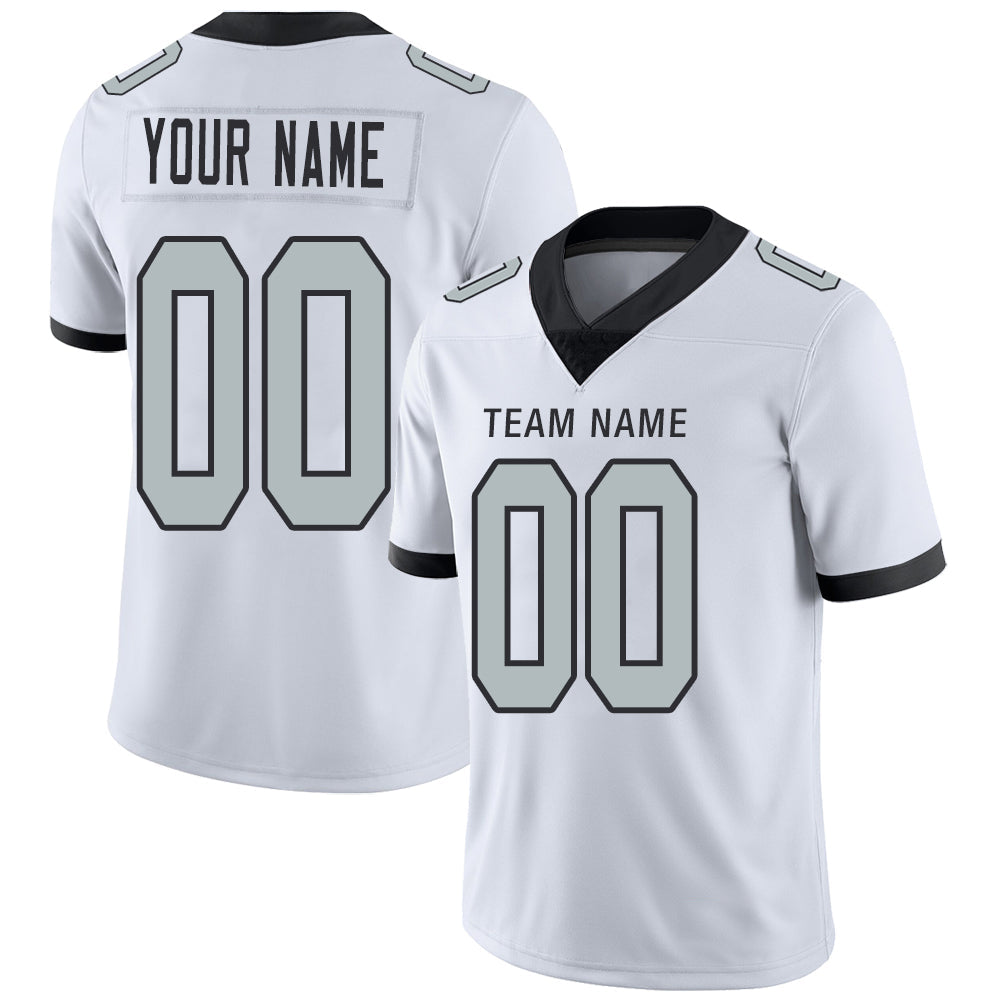 Custom White LV Football Shirt Top