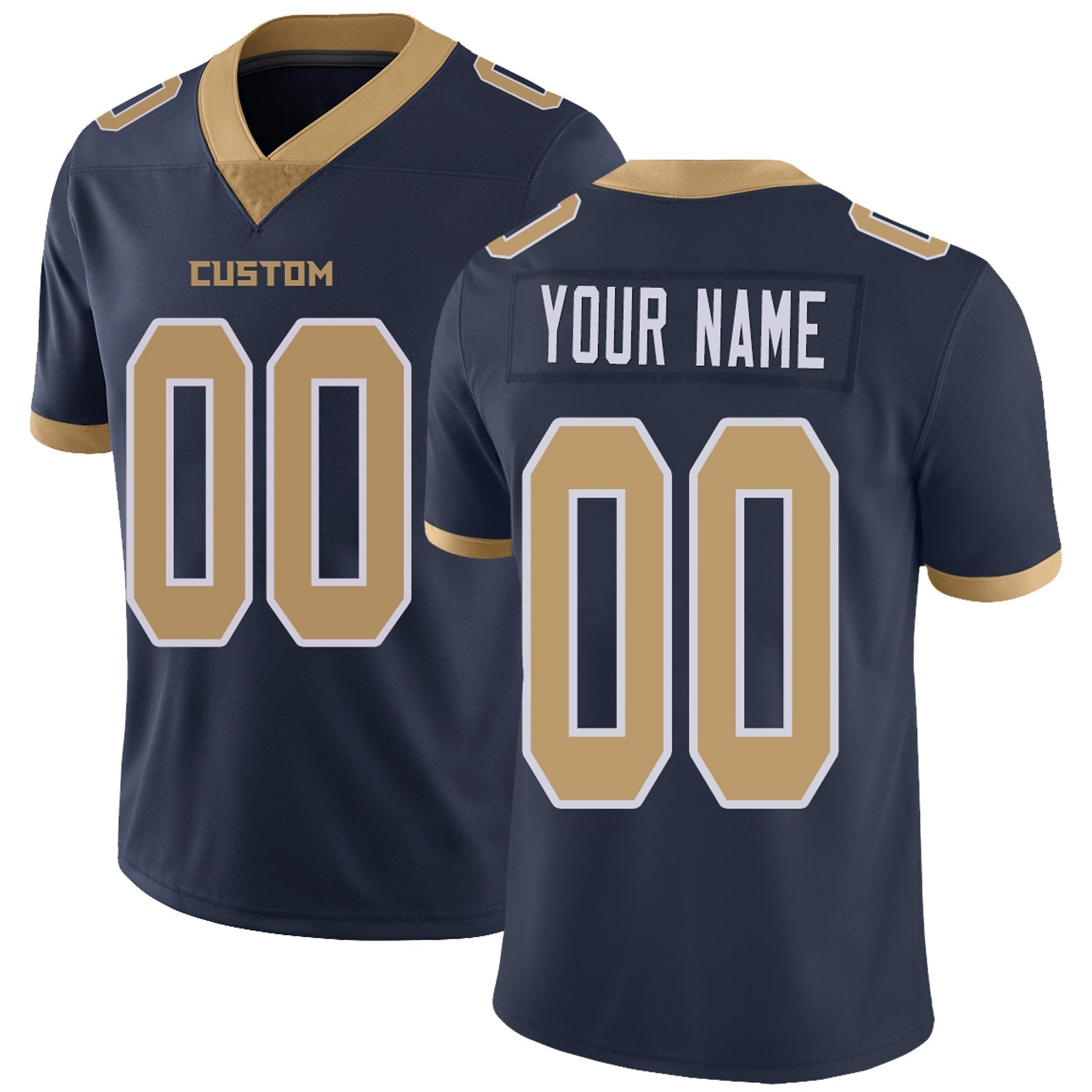 Custom Navy LAR Football Shirt Top