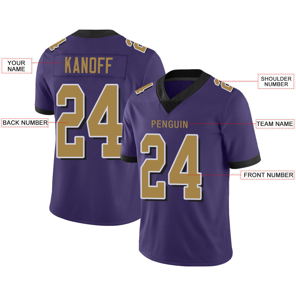 Custom Purple Football Shirt Top