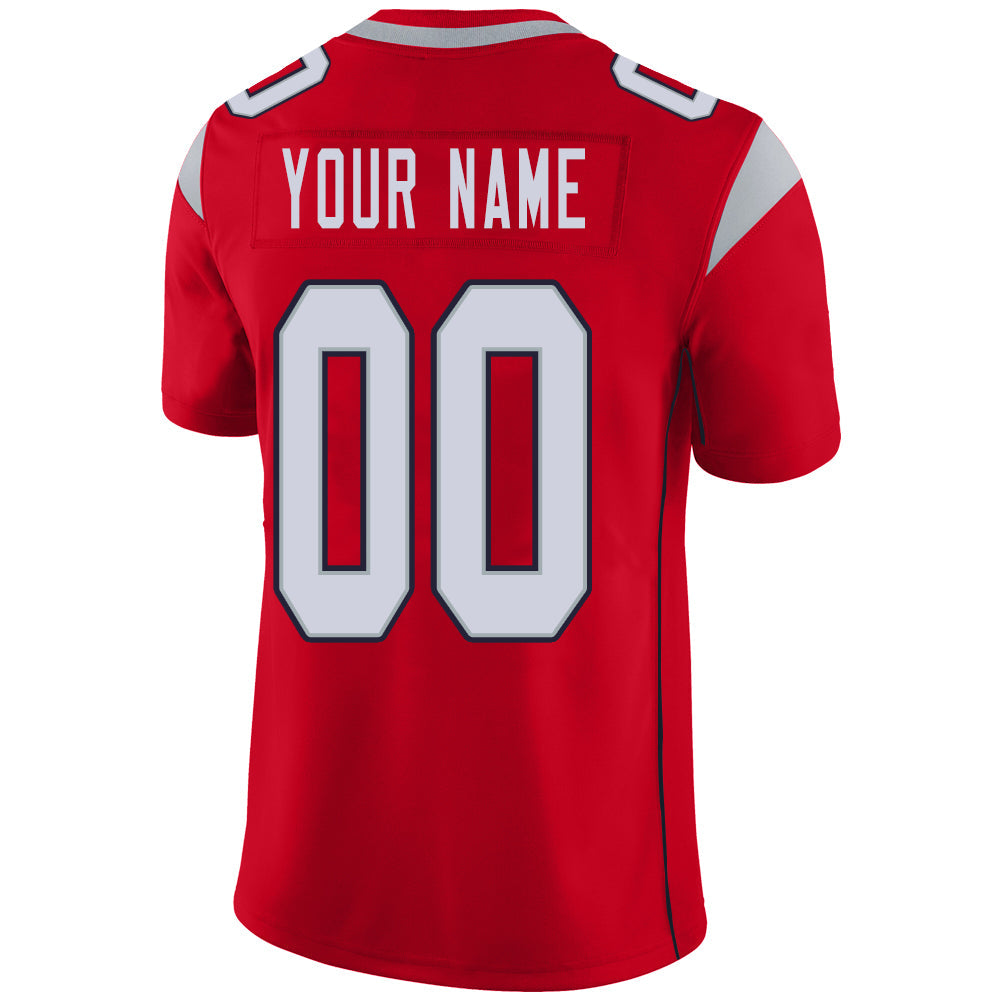 Custom Red NE Football Shirt Top