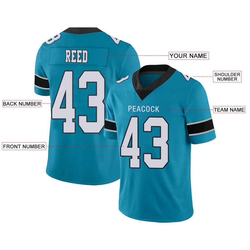 Custom Blue CAR Football Shirt Top
