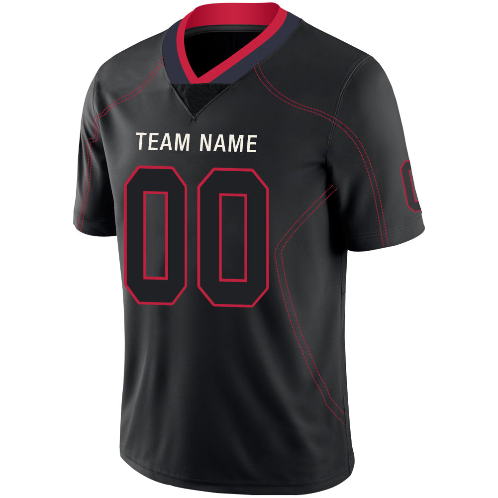 Custom Black NE Football Shirt Top